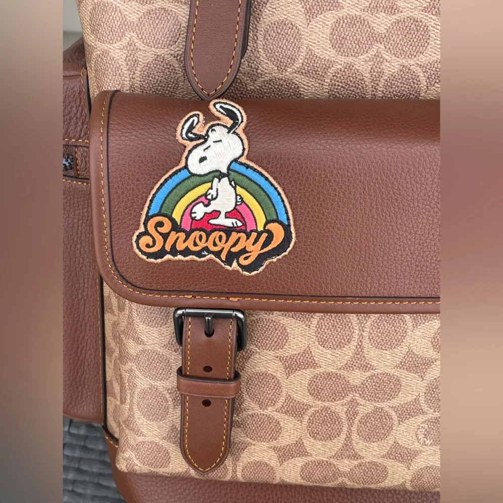 ‼️last one‼️NWT！Coach X Peanuts Sprint Backpack In Signature With Patches（CBI44） - Picture 6 of 13